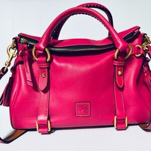 Dooney & Bourke Fuchsia Leather Satchel